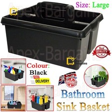 Bathroom Caddy Carry Tray Basket Kitchen Cleaning Tool Tidy Sink Storage Holder.