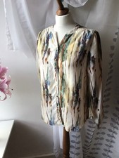 Mudd & Water Abstract Shirt Blouse Size 12 Autumn VGC