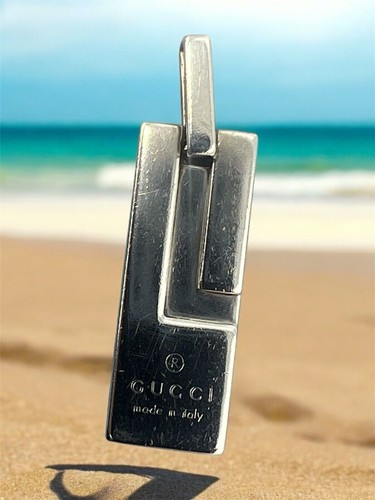 Gucci sterling silver dog tag - gucci,