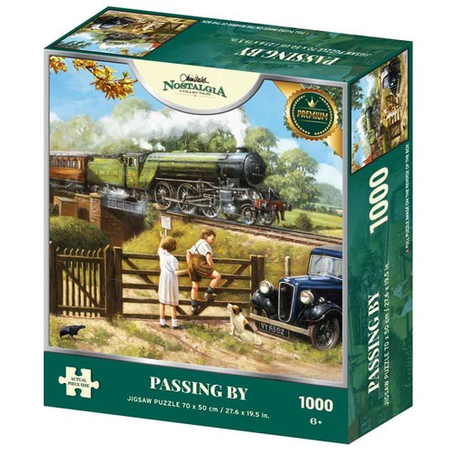 Train passing jigsaw - passing, puzzle