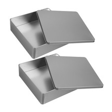 2 Pcs Metal Storage Containers