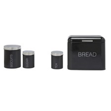 Black Kitchen Storage Set 4pc