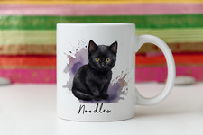 BLACK PERSONALISED BLACK CAT