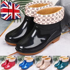 Women Wellington Rain Boots Garden Outdoor Wellies Boots Short Ankle Shoes