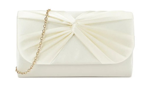 Women satin pleated clutch - satin,