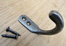 5 X Cast iron hooks peg victorian rustic hanging hooks vintage old IN 9 DESIGNS