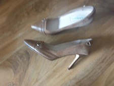 L K BENNETT Oak brown suede & leather stiletto heel court shoes UK 3 EU 36