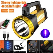 Rechargeable LED Searchlight Portable Super Bright Handheld Spotlight Flashlight