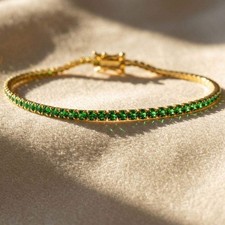 Emerald Gemstone Gold Vermeil