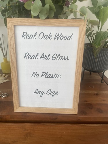Real solid oak photo frame - real,