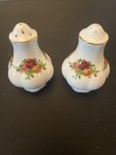 Royal Albert Old Country Roses SALT AND PEPPER POTS  See Pics