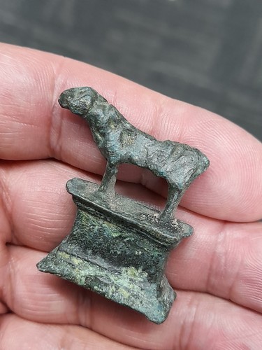 Bronze figure roman ram - bronze,