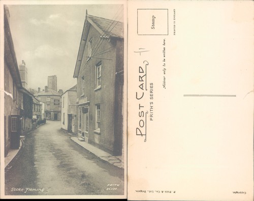 Village street with - , buildings