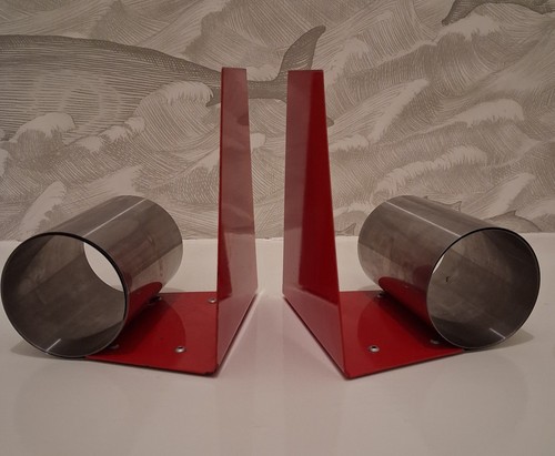 Pair vintage red metal - 2,