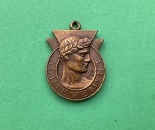 Vintage British Portland cement Manufacturer Brass Fob Badge Blue Circle Medal