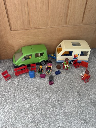 Vintage playmobil family van - family,
