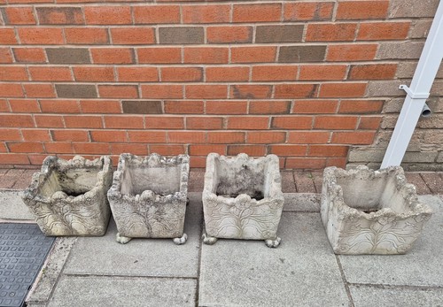 Concrete garden planter - concrete,