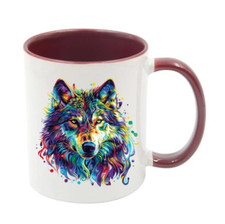11oz White mug with coloured