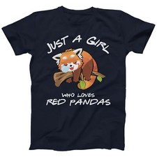 Just A Girls Who Loves Red Pandas T Shirt Women Kids Men Red Panda DayPlus Size