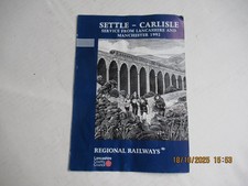 RAILWAY TIMETABLE, VINTAGE, SETTLE-CARLISLE, c 1992. FROM LANCS + MANCHESTER.
