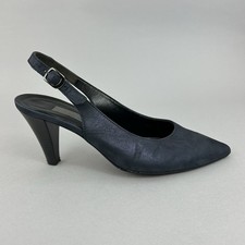 Gabor Slingback Navy Metallic
