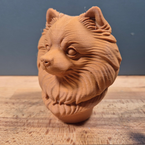 Pomeranian dog bust - pomeranian,