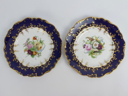 Finely hand painted pair - hand, of