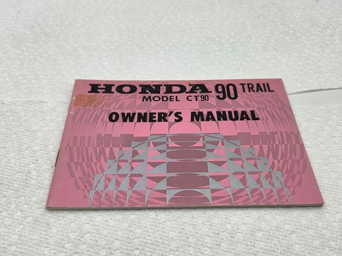 Honda trail ct90 owner s - ct90, owner's