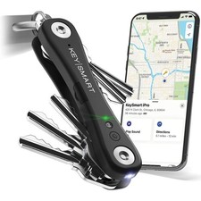 KeySmart iPro Keyring Tracker & Key Holder Organiser Multitool Black
