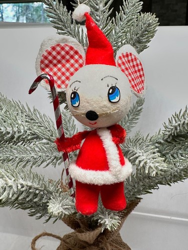 Vintage felt christmas mouse - felt,