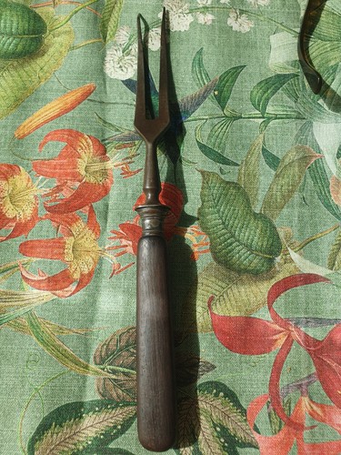 Vintage wooden handle fork - handle,