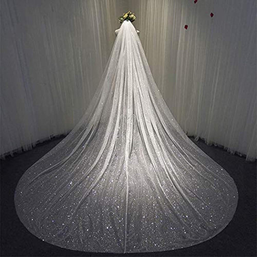 Sparkle cathedral wedding veil - wedding,