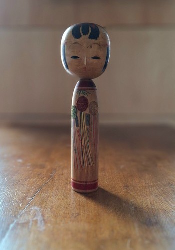 Japanese wooden kokeshi style - wooden, kokeshi-style