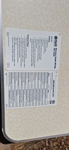Padi scuba review cue cards - cue,