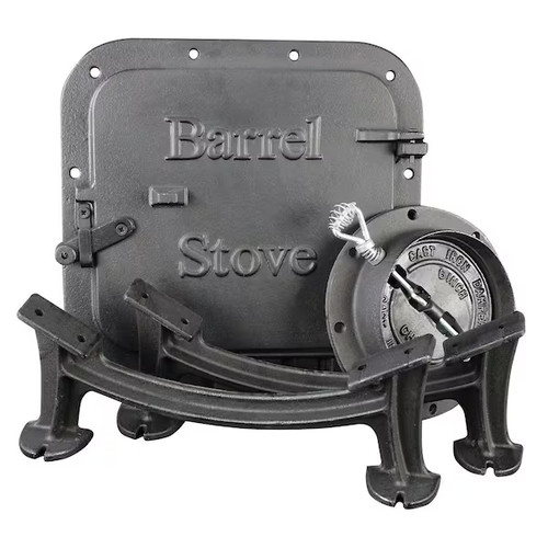 Barrel stove kit - stove, leg