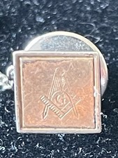 Vintage Masonic tie pin - gold tone