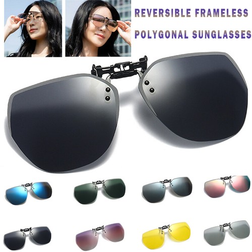 Clip sunglasses over - on,