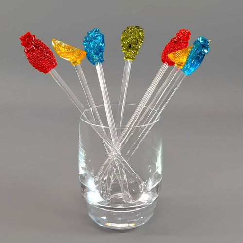 Vintage acrylic fruit cocktail - fruit,