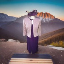 J Taylor Size 12 Smart Lined Purple Dress For Smart Work Wear Or Every day