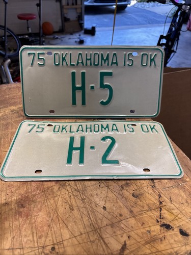 1975 novelty oklahoma license - novelty,
