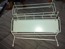4 X Metal Coated Hanging Shelves For Crafting Trolleys Rack