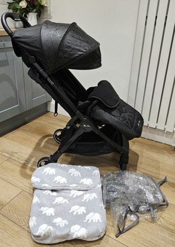 Black silver cross clic - black,