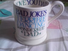 EMMA BRIDGEWATER - 1/2 PINT MUG - WONDERFUL DAD - LOVE YOU DAD  - VGC.