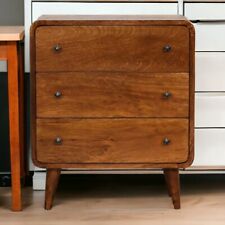 Chest of Drawers Cabinet Storage Mid Century Nordic Retro Style Dark Wood