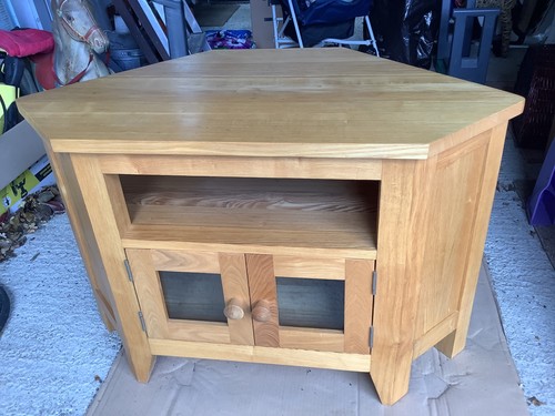 Solid oak corner cabinet - corner,