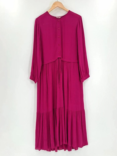 Hush pink tiered - pink, long