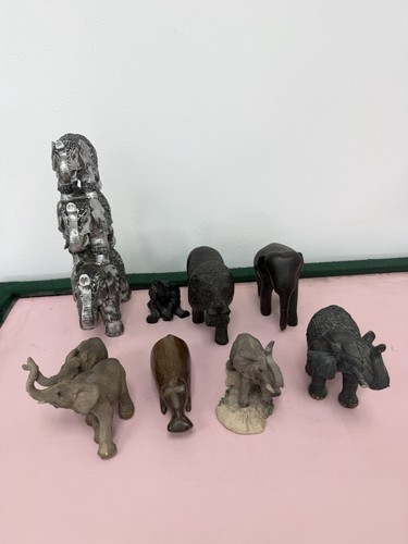 Carved wooden and - wooden, resin