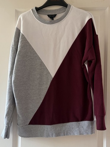 New look grey white maroon - look, grey,