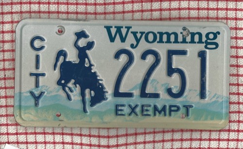 Wyoming american license - -,