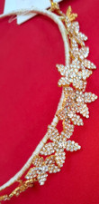 Richard Designs England Tiara Headband Size M Yellow Metal